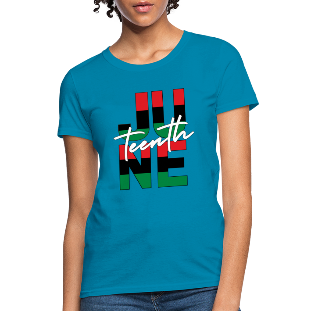 Juneteenth RBG Squared Women's T-Shirt - turquoise