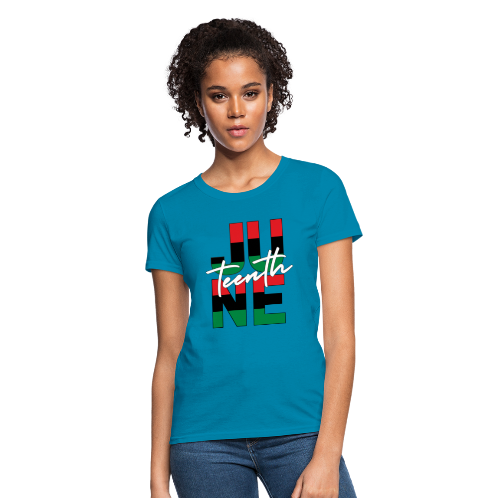 Juneteenth RBG Squared Women's T-Shirt - turquoise