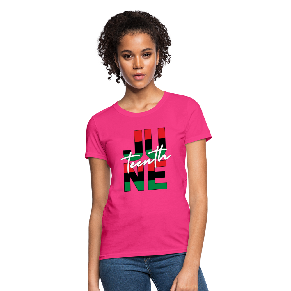 Juneteenth RBG Squared Women's T-Shirt - fuchsia