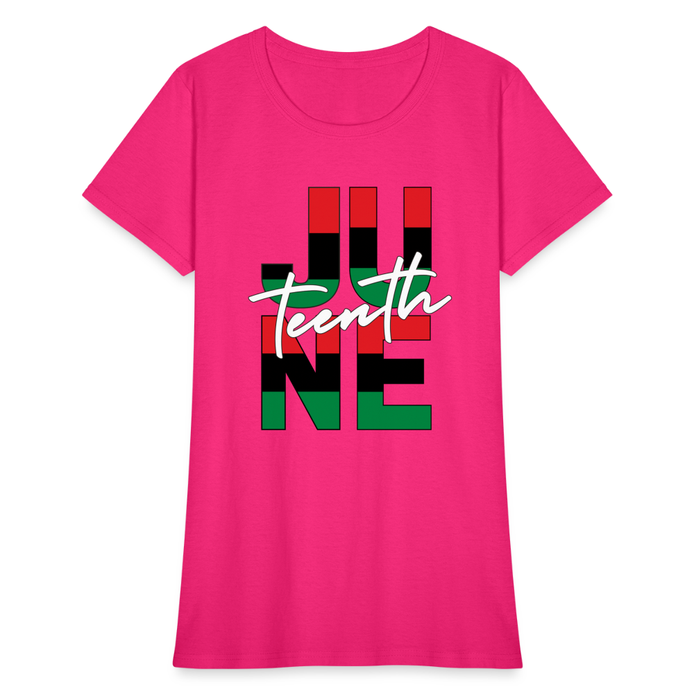 Juneteenth RBG Squared Women's T-Shirt - fuchsia