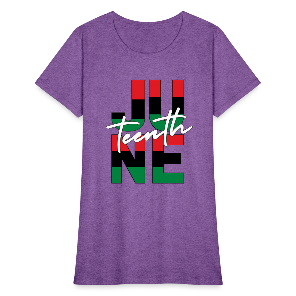 Juneteenth RBG Squared Women's T-Shirt - purple heather