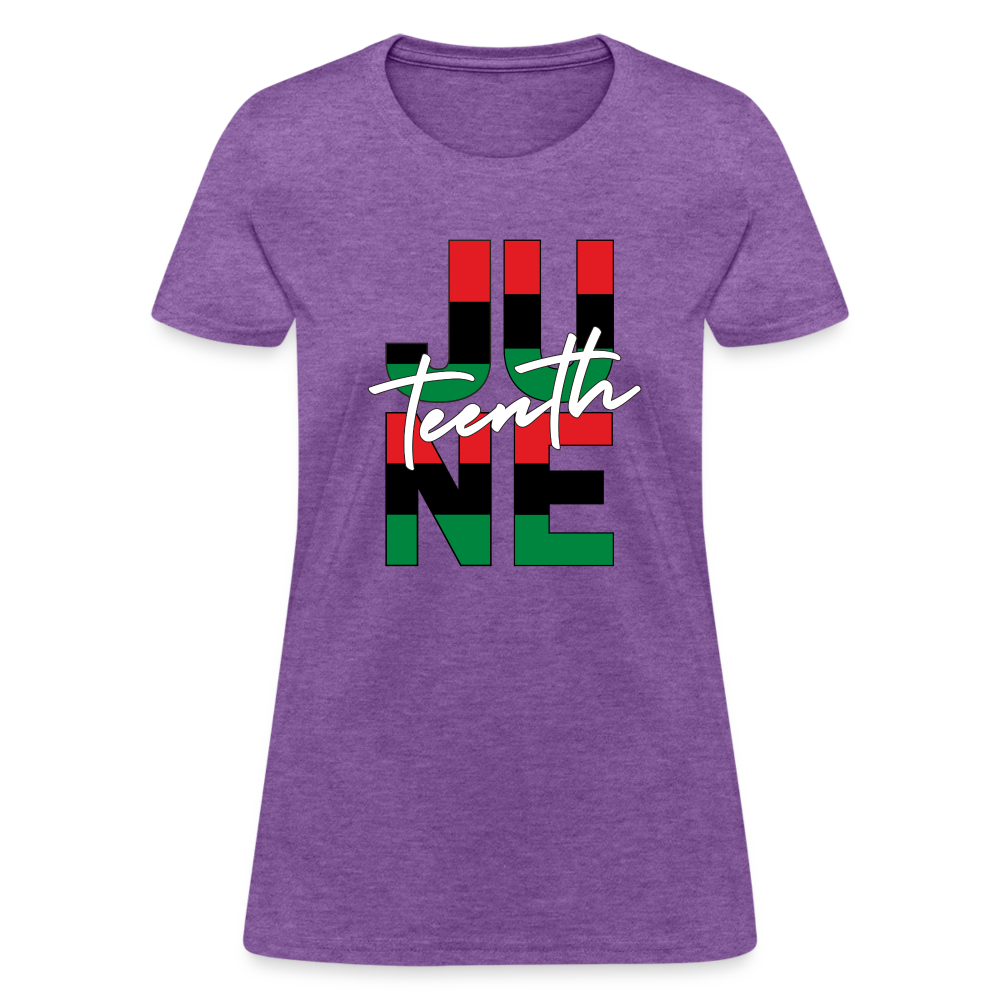 Juneteenth RBG Squared Women's T-Shirt - purple heather