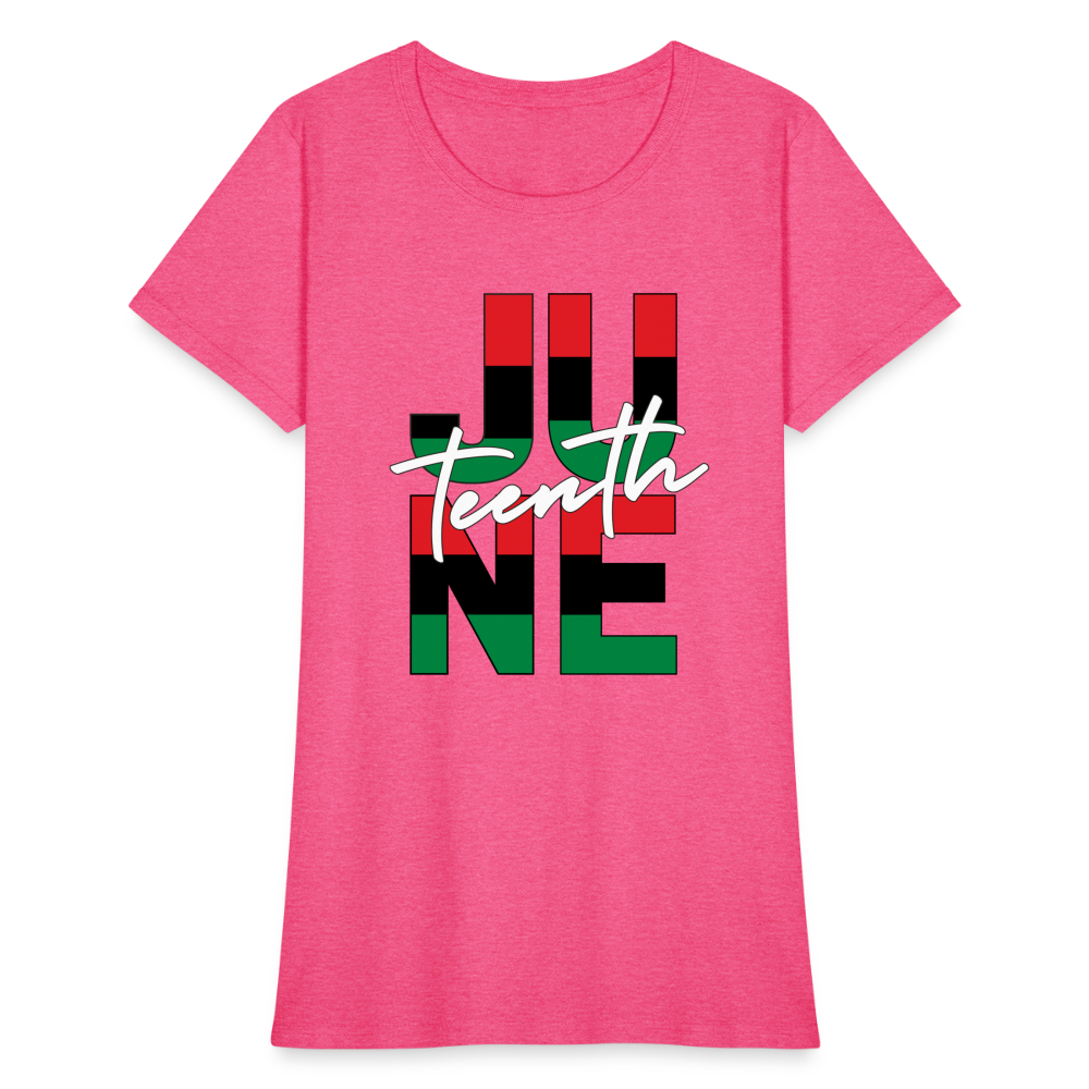 Juneteenth RBG Squared Women's T-Shirt - heather pink