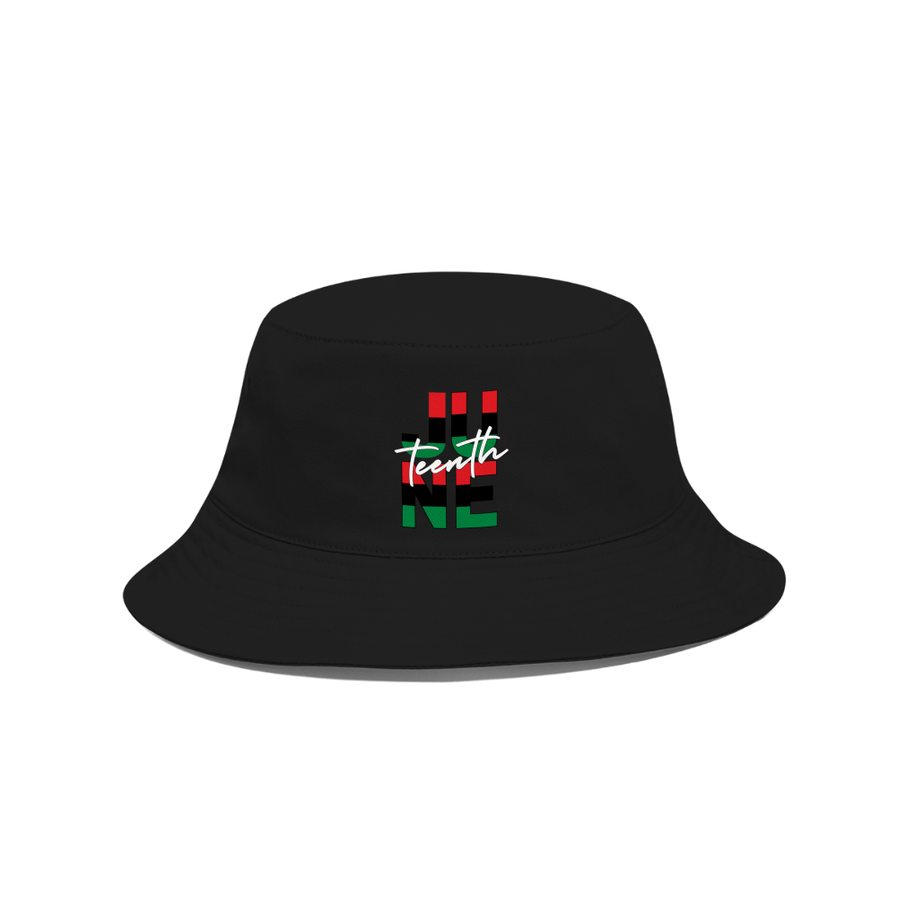 Juneteenth RBG Squared Bucket Hat - black