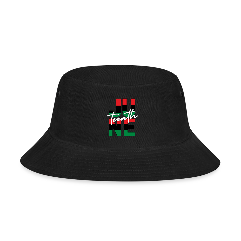 Juneteenth RBG Squared Bucket Hat - black