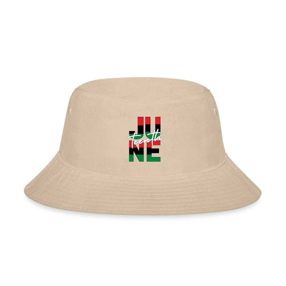 Juneteenth RBG Squared Bucket Hat - cream