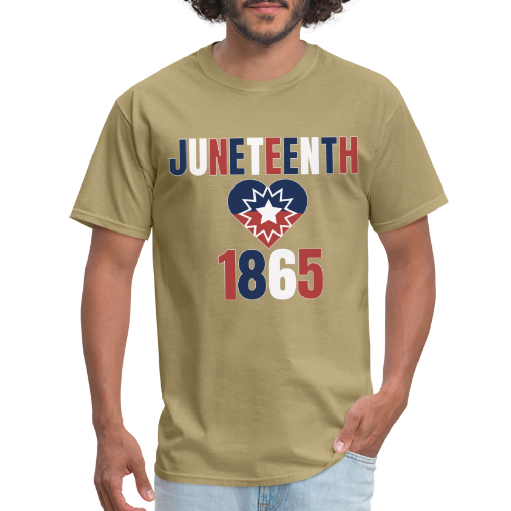 Juneteenth 1865 Flag Unisex Classic T-Shirt - khaki