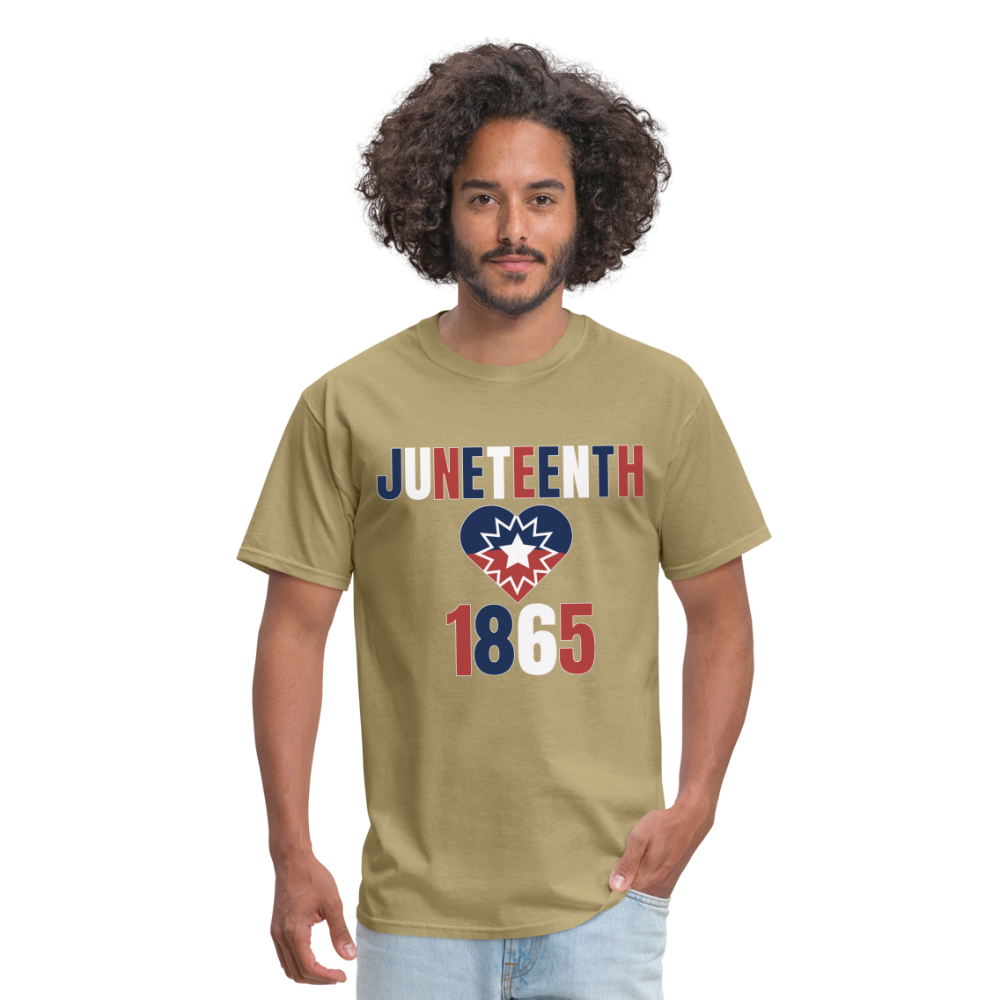 Juneteenth 1865 Flag Unisex Classic T-Shirt - khaki