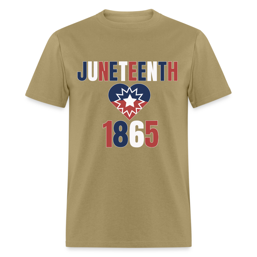 Juneteenth 1865 Flag Unisex Classic T-Shirt - khaki