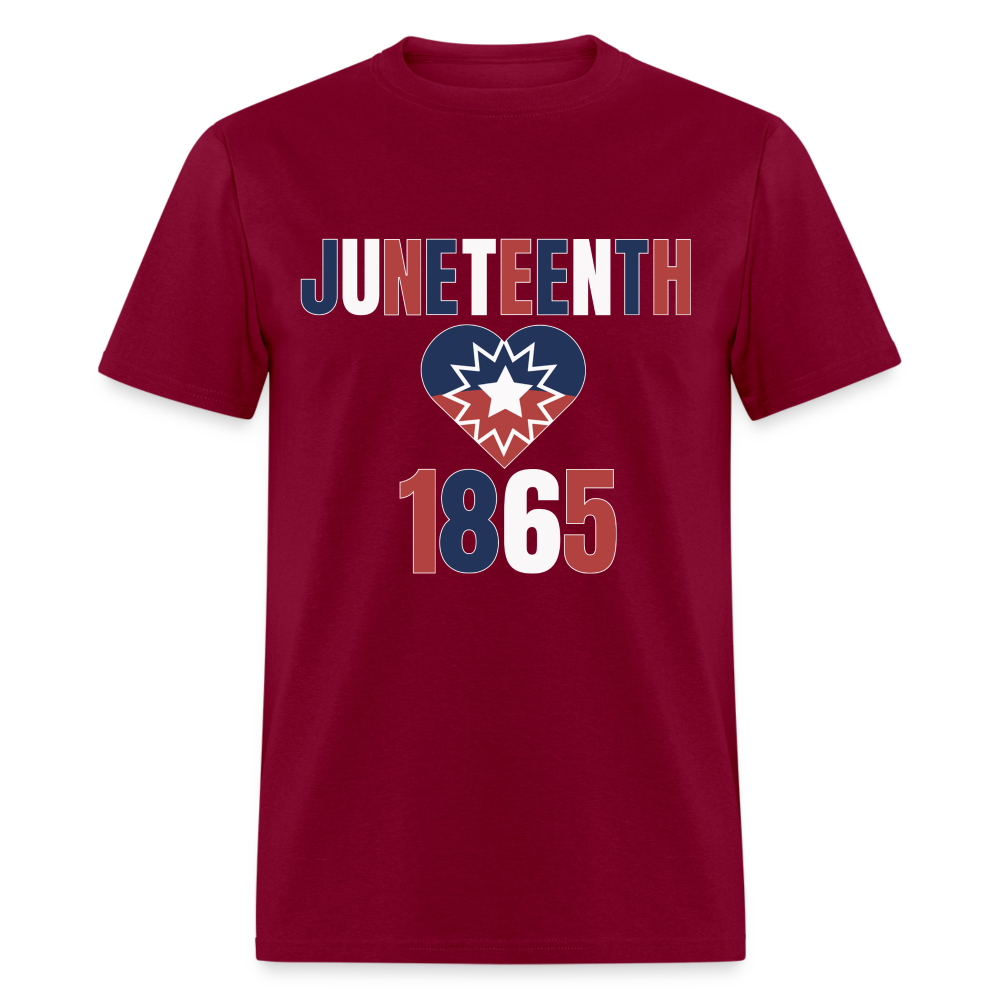 Juneteenth 1865 Flag Unisex Classic T-Shirt - burgundy