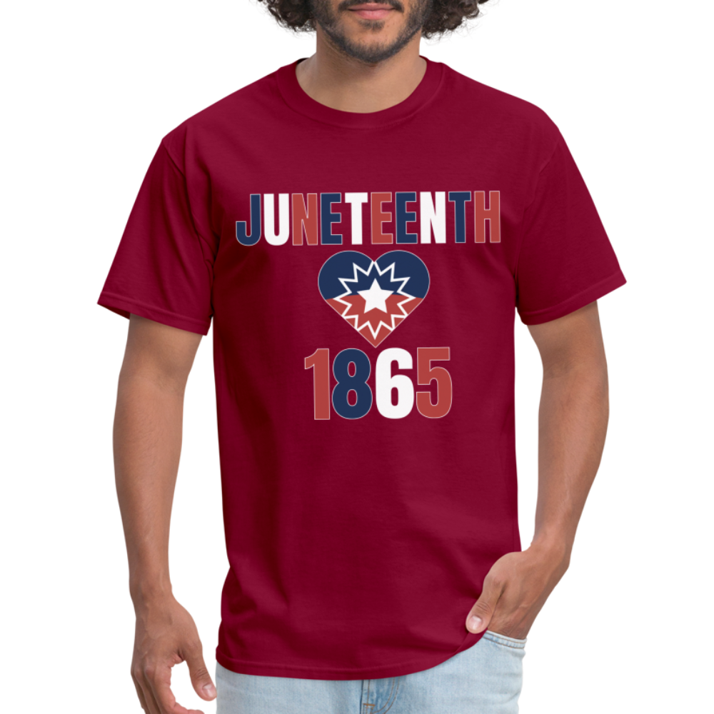 Juneteenth 1865 Flag Unisex Classic T-Shirt - burgundy