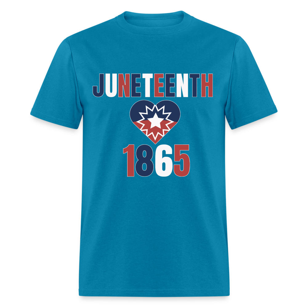 Juneteenth 1865 Flag Unisex Classic T-Shirt - turquoise