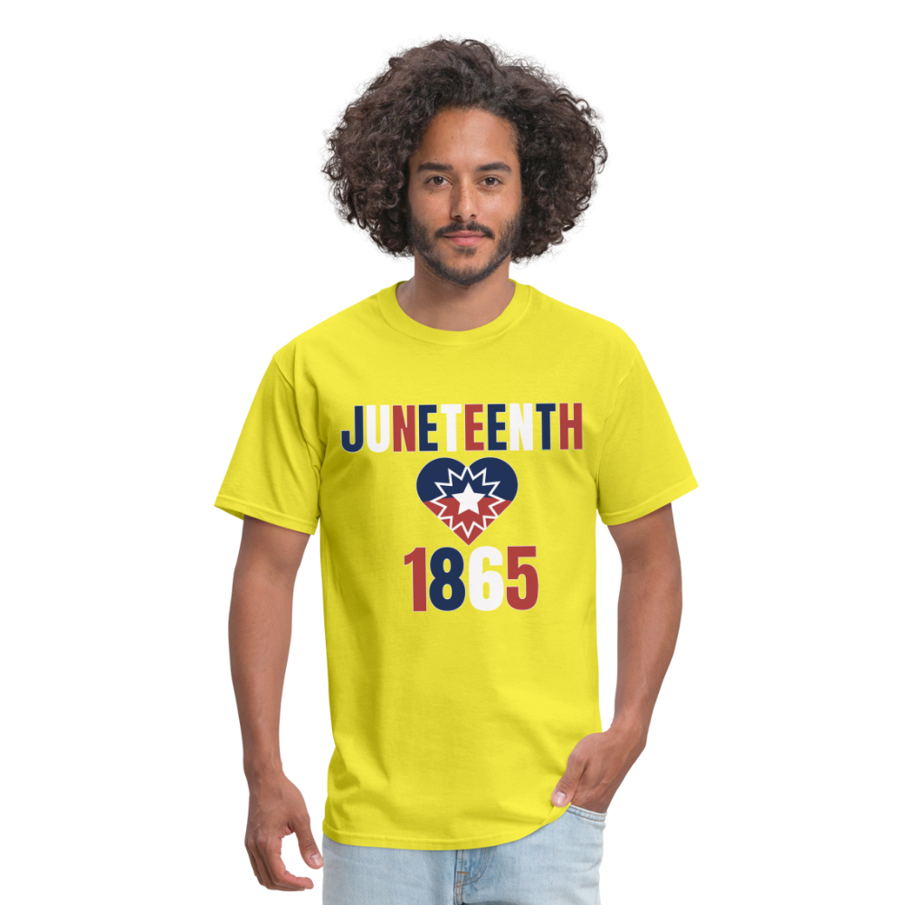 Juneteenth 1865 Flag Unisex Classic T-Shirt - yellow