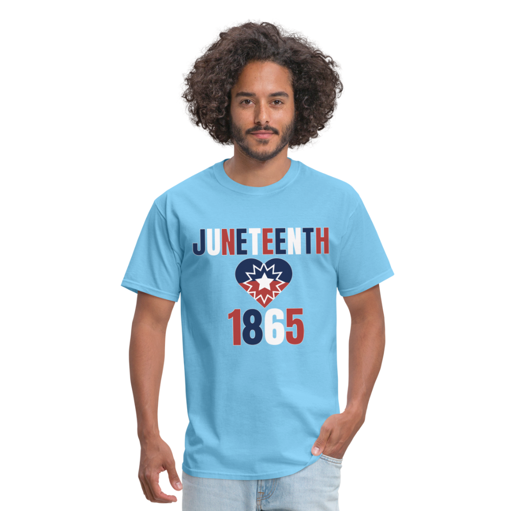 Juneteenth 1865 Flag Unisex Classic T-Shirt - aquatic blue