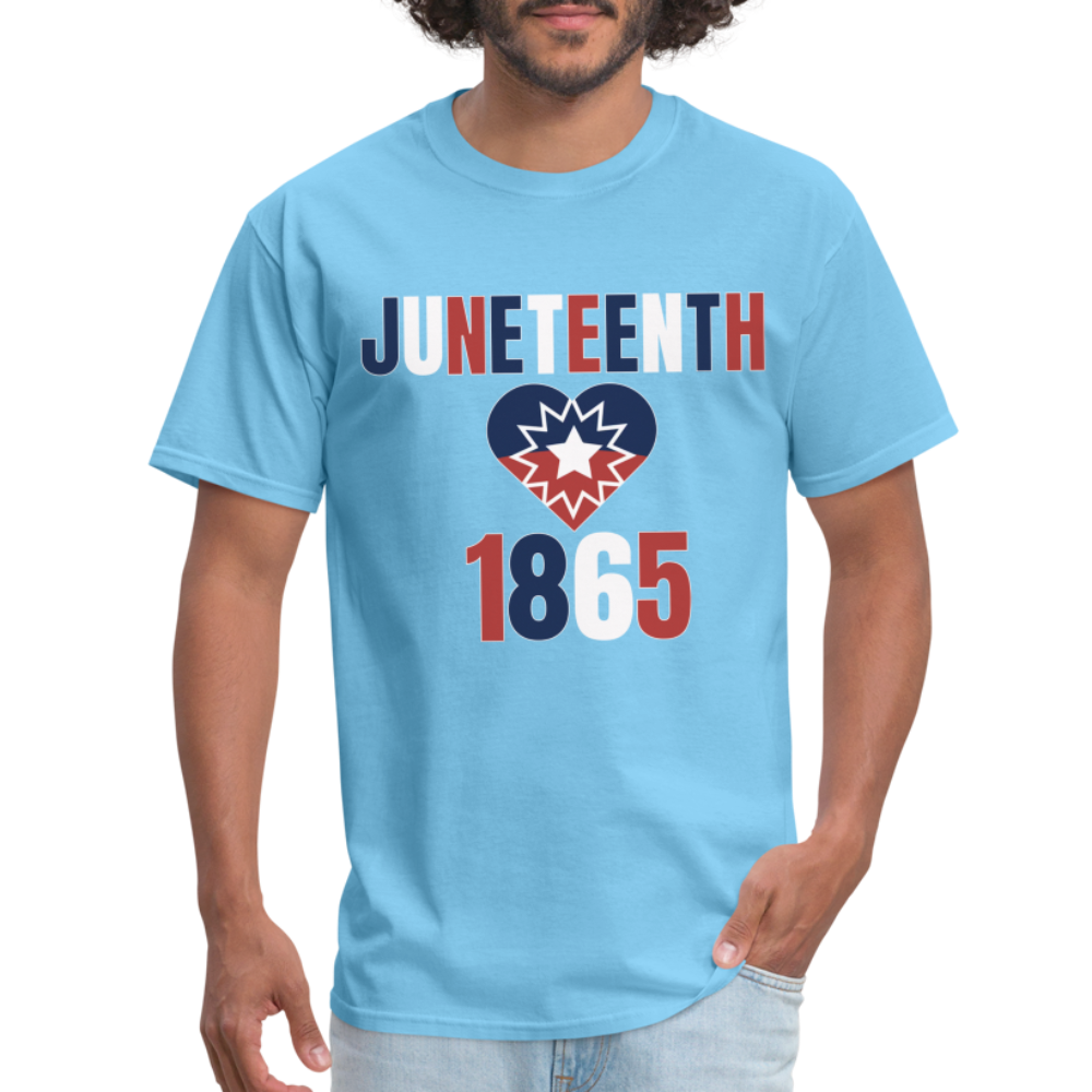 Juneteenth 1865 Flag Unisex Classic T-Shirt - aquatic blue