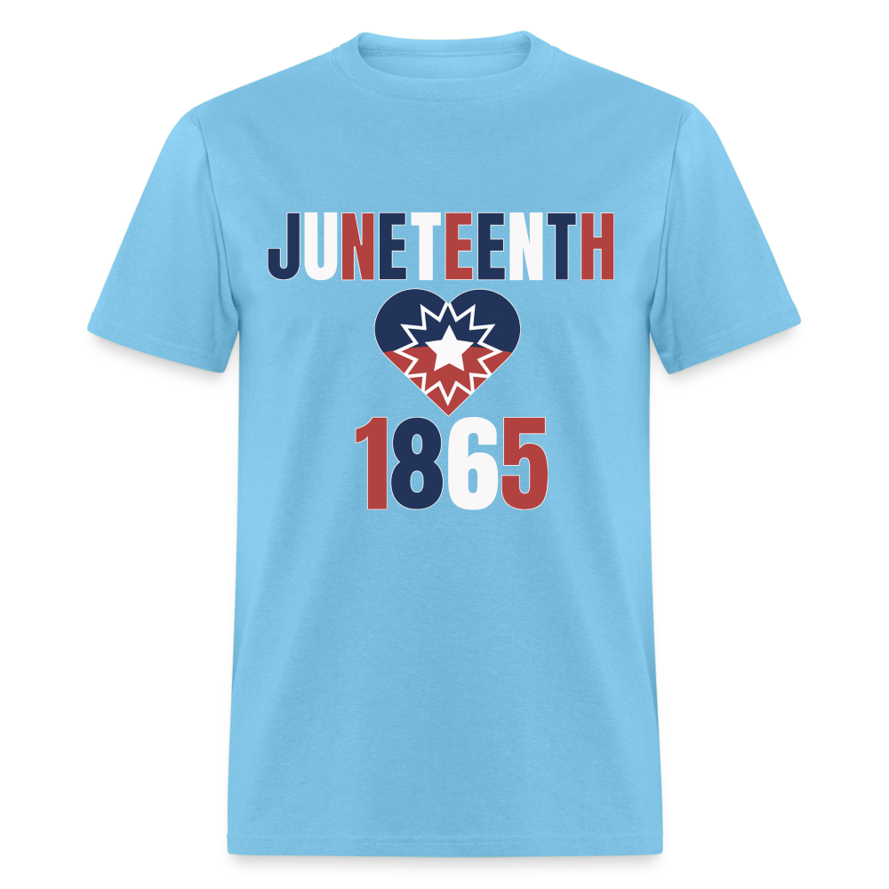 Juneteenth 1865 Flag Unisex Classic T-Shirt - aquatic blue