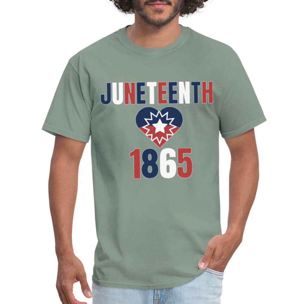 Juneteenth 1865 Flag Unisex Classic T-Shirt - sage