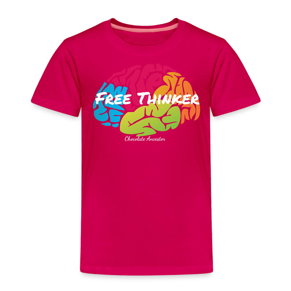 Free Thinker Toddler Premium T-Shirt - dark pink