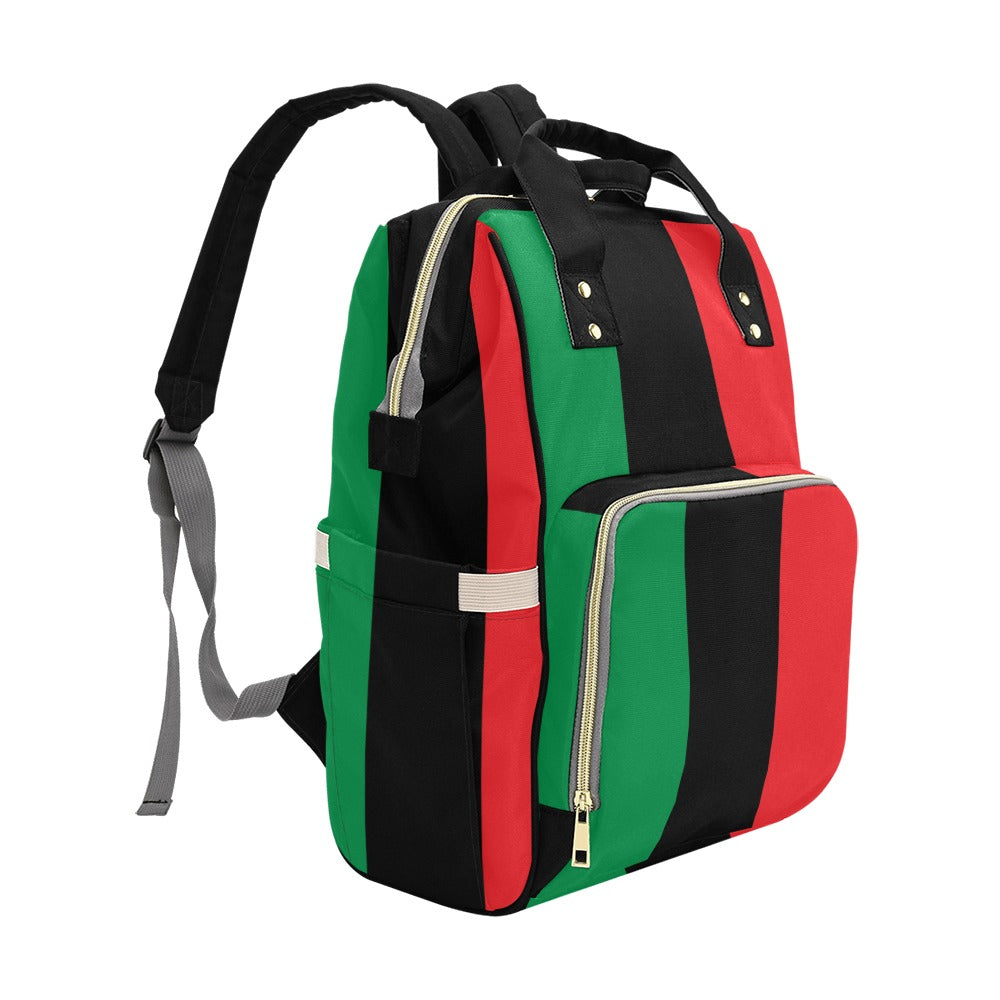 Pan African RBG Flag Waterproof Diaper Backpack