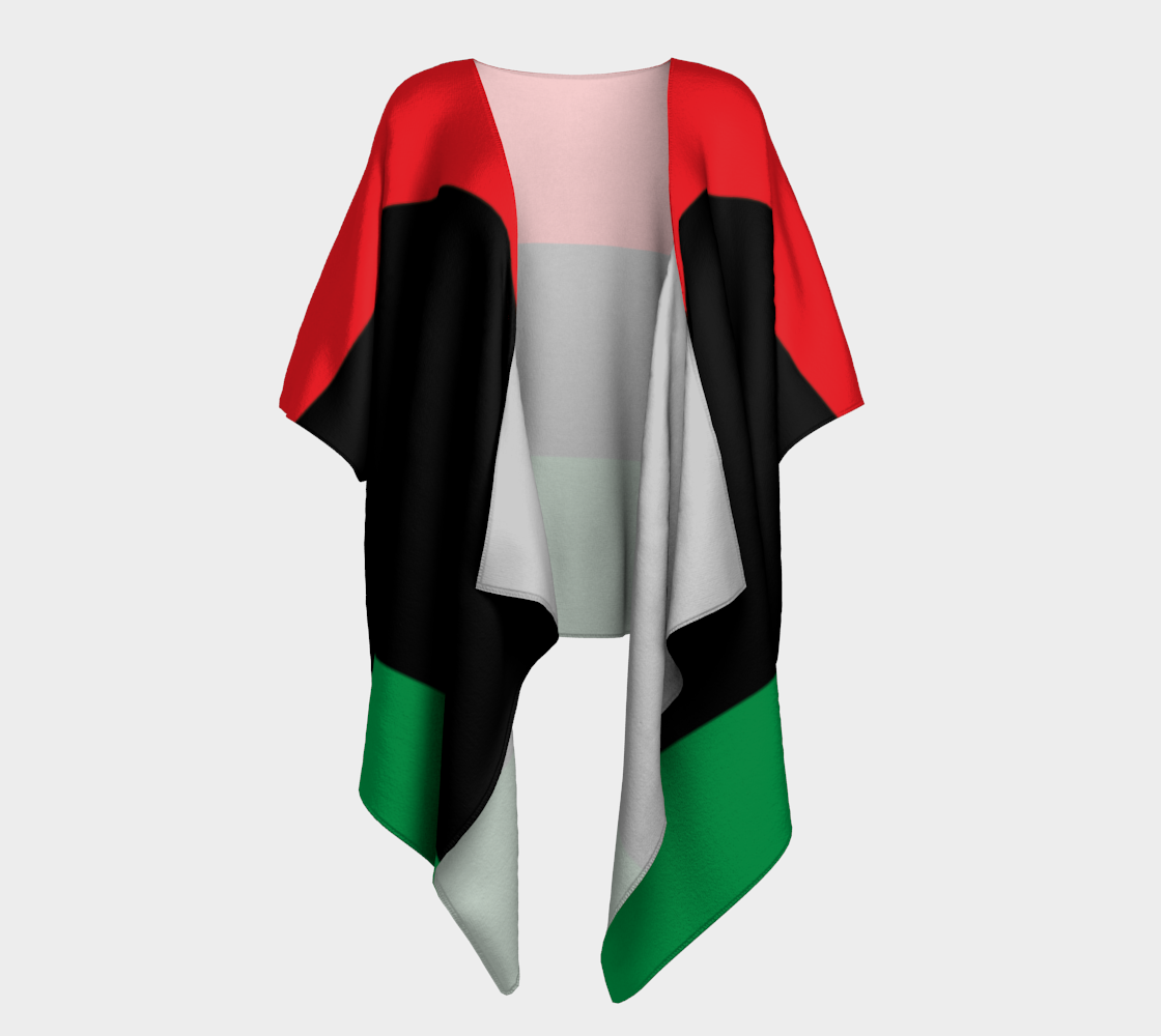 Pan African RBG Flag Draped Kimono