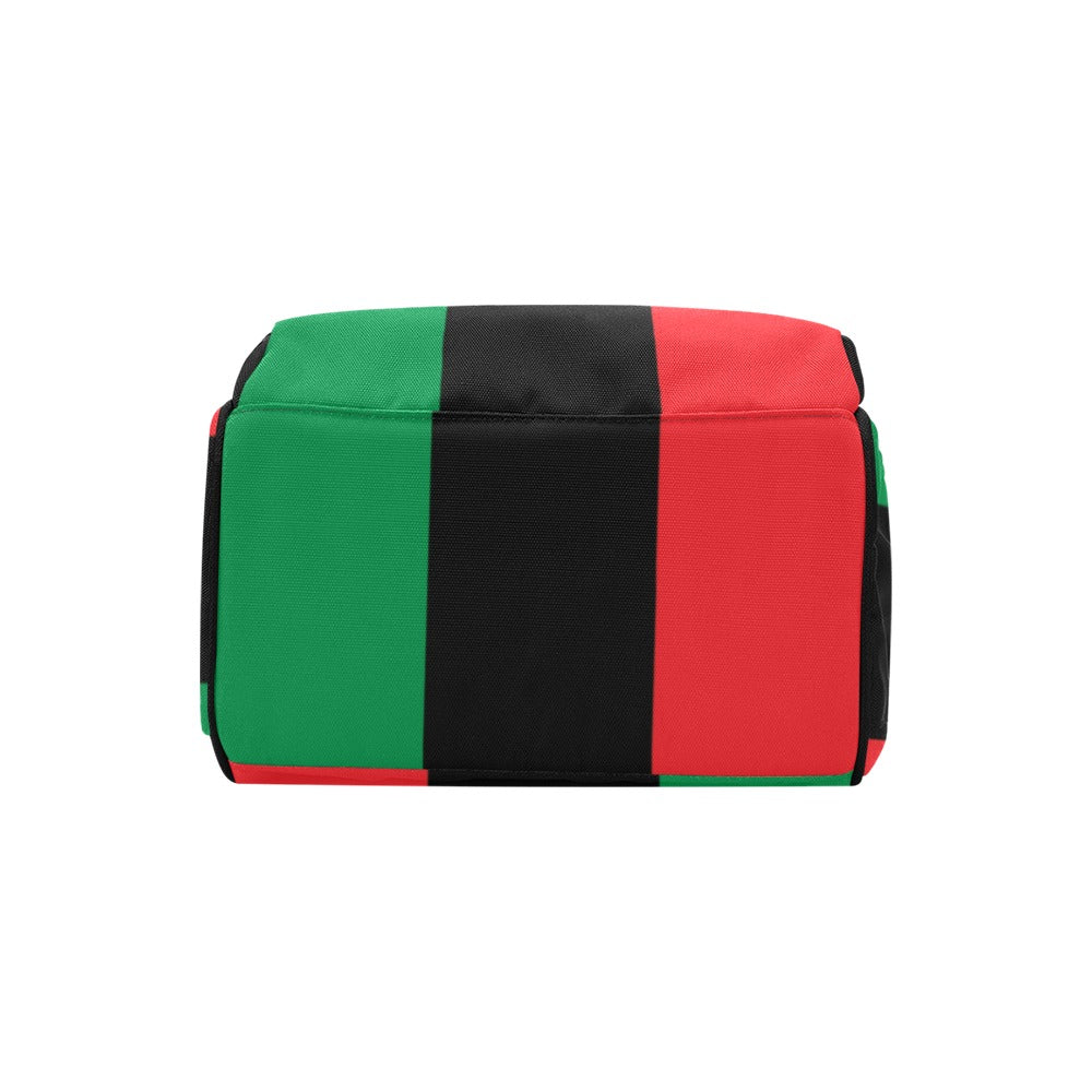 Pan African RBG Flag Waterproof Diaper Backpack