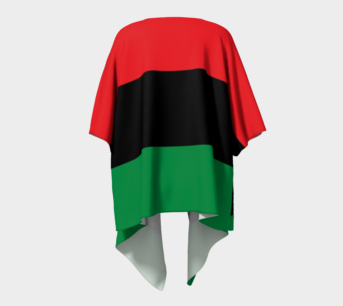 Pan African RBG Flag Draped Kimono