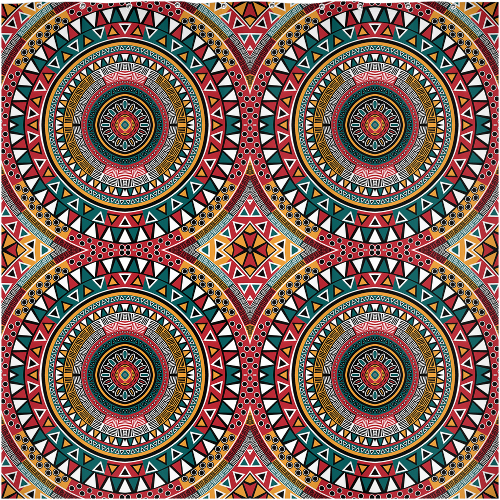 Tribal Kaleidoscope Shower Curtain