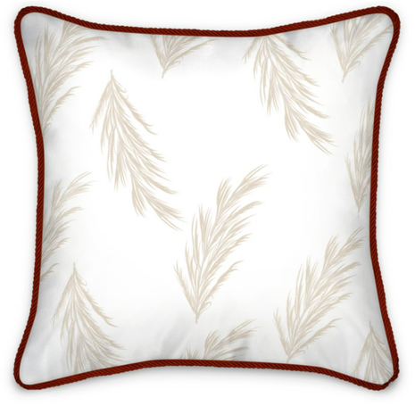 Delicate Pampas Bespoke Silk Cushions