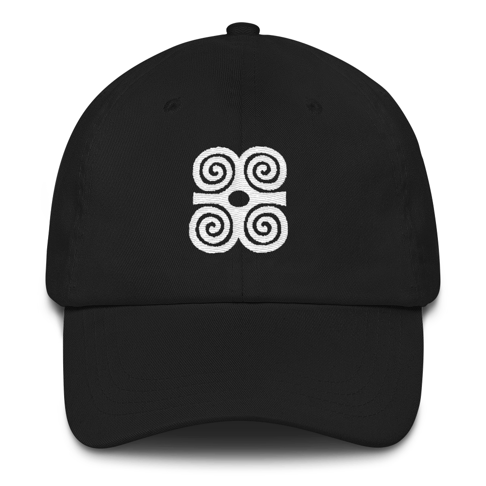 Adinkra Dwennimmen Ram's Horns Strength Symbol Dad hat - Chocolate Ancestor