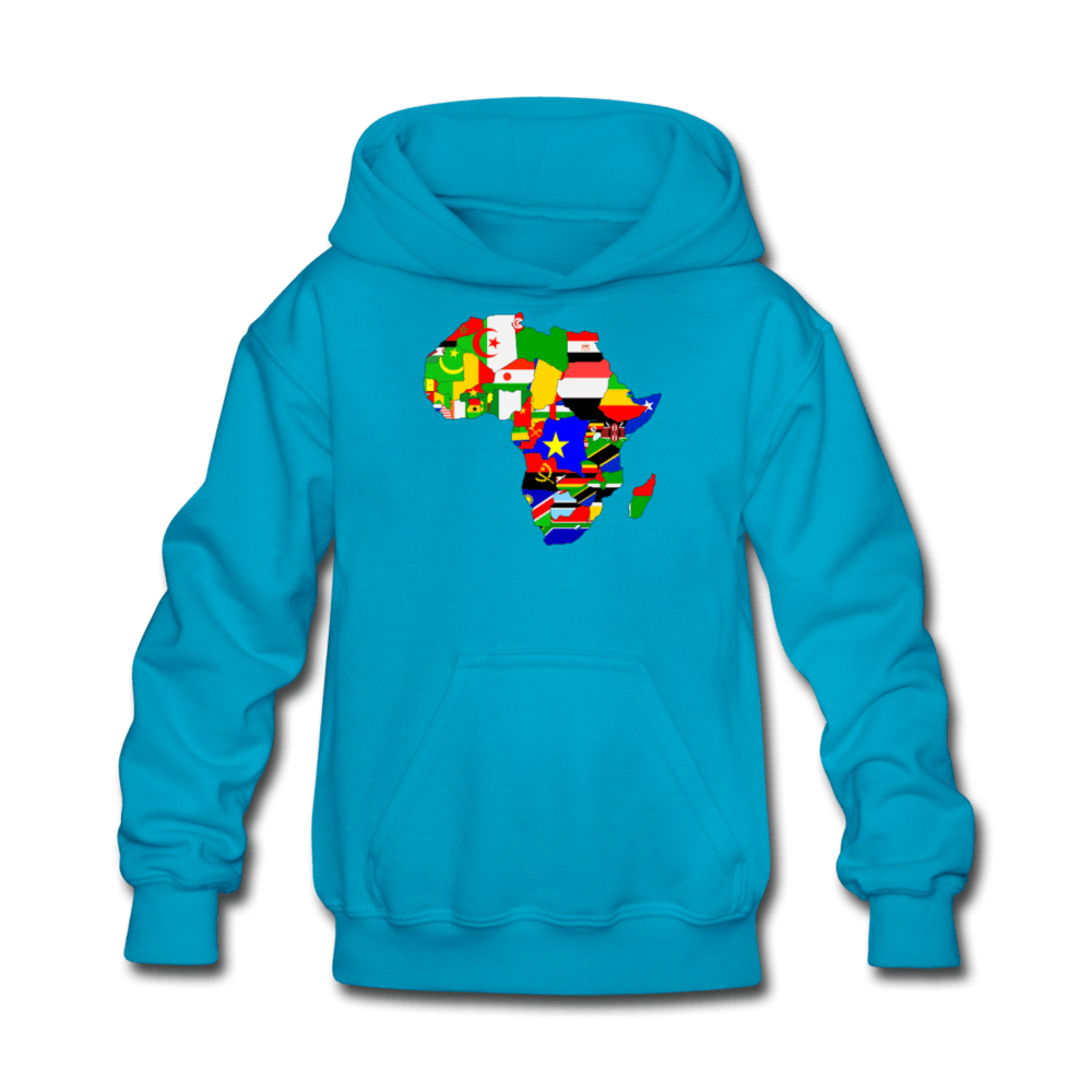 African Flags Kids' Hoodie - Chocolate Ancestor