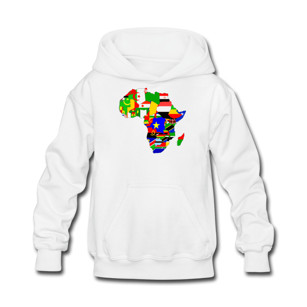 African Flags Kids' Hoodie - Chocolate Ancestor