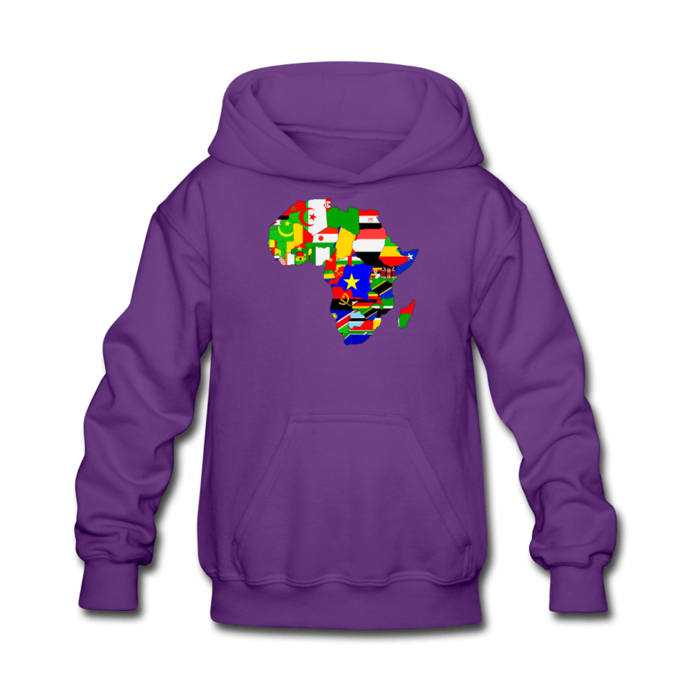 African Flags Kids' Hoodie - Chocolate Ancestor