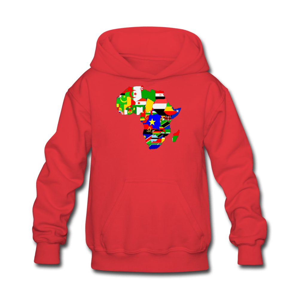 African Flags Kids' Hoodie - Chocolate Ancestor