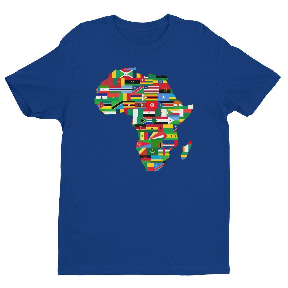 African Flags Short sleeve fitted unisex t-shirt - Chocolate Ancestor