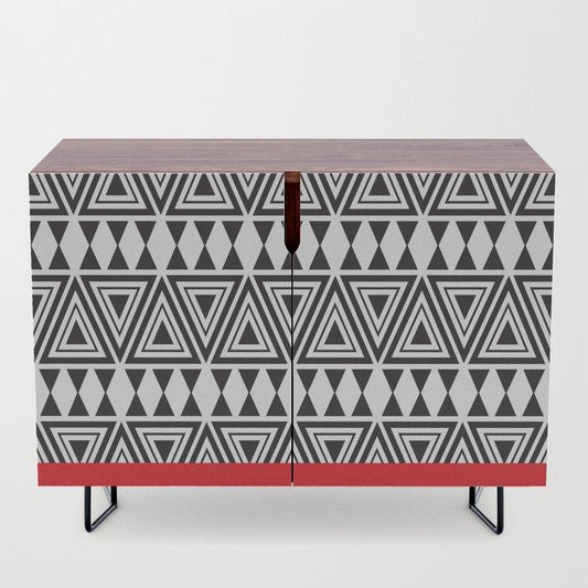 Afrocentric Geo Bespoke Credenza - Chocolate Ancestor