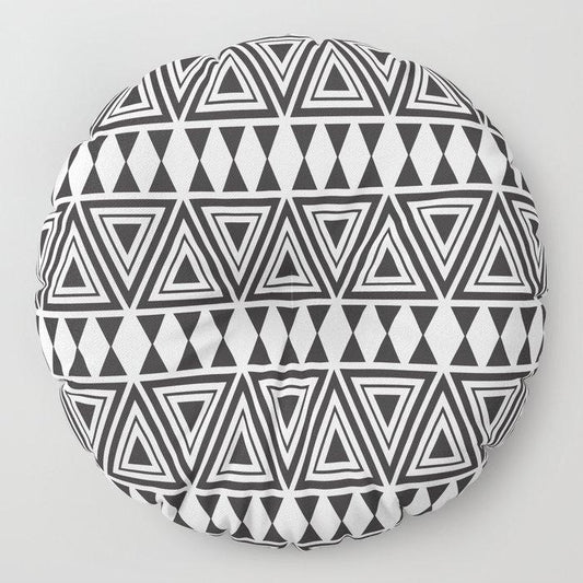 Afrocentric Geo Bespoke Floor Pillows - Chocolate Ancestor