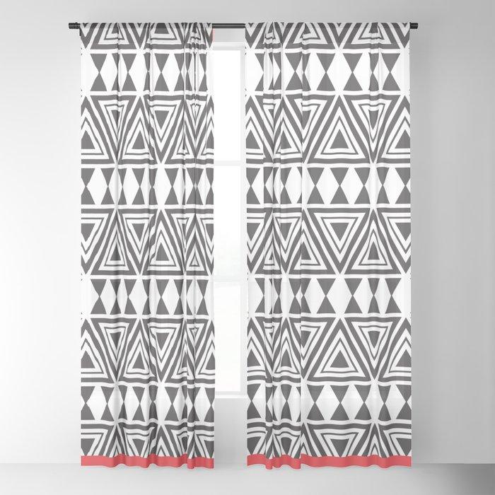 Afrocentric Geo Bespoke Sheer Curtains - Chocolate Ancestor