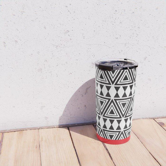 Afrocentric Geo Bespoke Travel Mug - Chocolate Ancestor