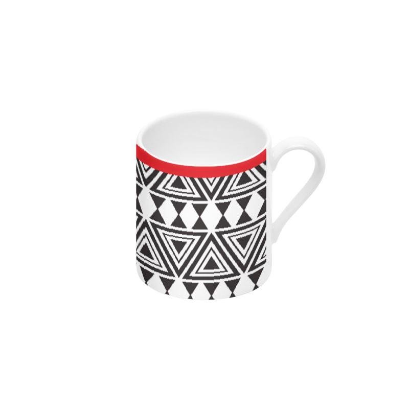 Afrocentric Geo Cup and Saucer - Chocolate Ancestor