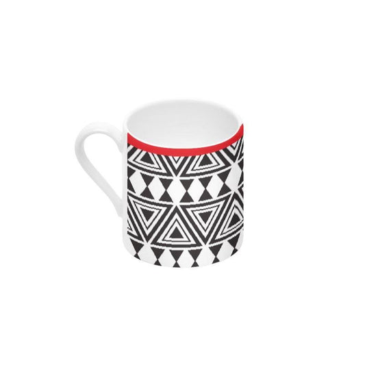 Afrocentric Geo Cup and Saucer - Chocolate Ancestor