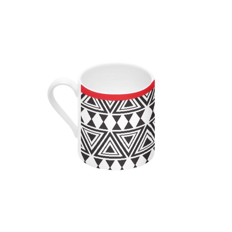 Afrocentric Geo Cup and Saucer - Chocolate Ancestor