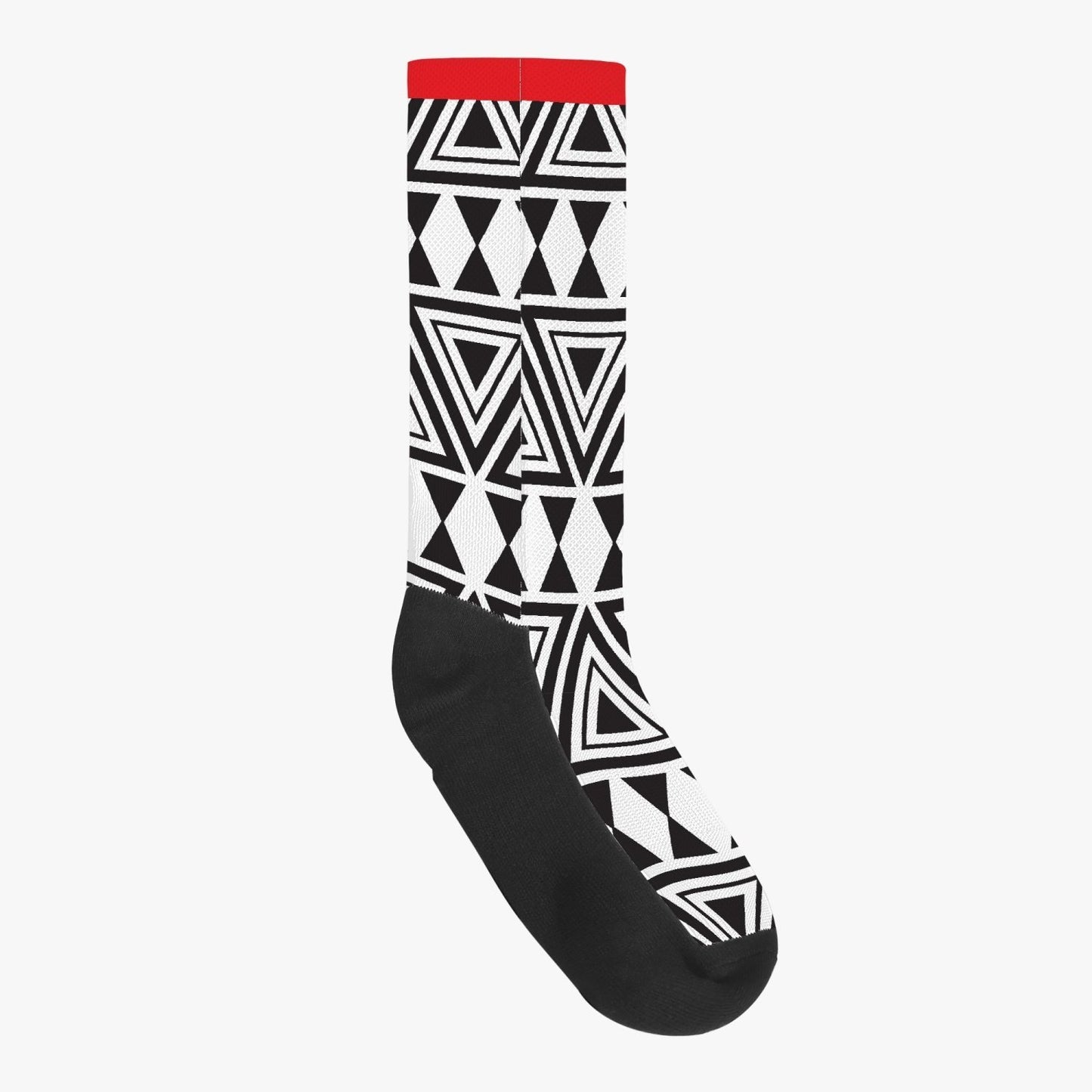 Afrocentric Geo Reinforced Sports Socks - Chocolate Ancestor