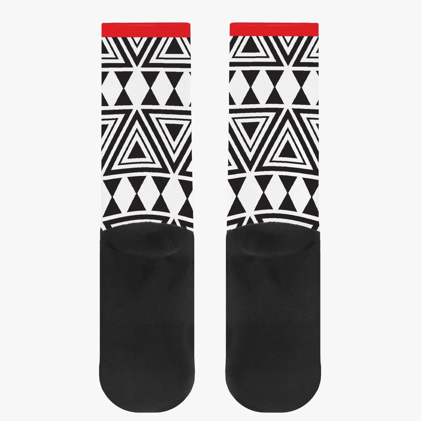 Afrocentric Geo Reinforced Sports Socks - Chocolate Ancestor