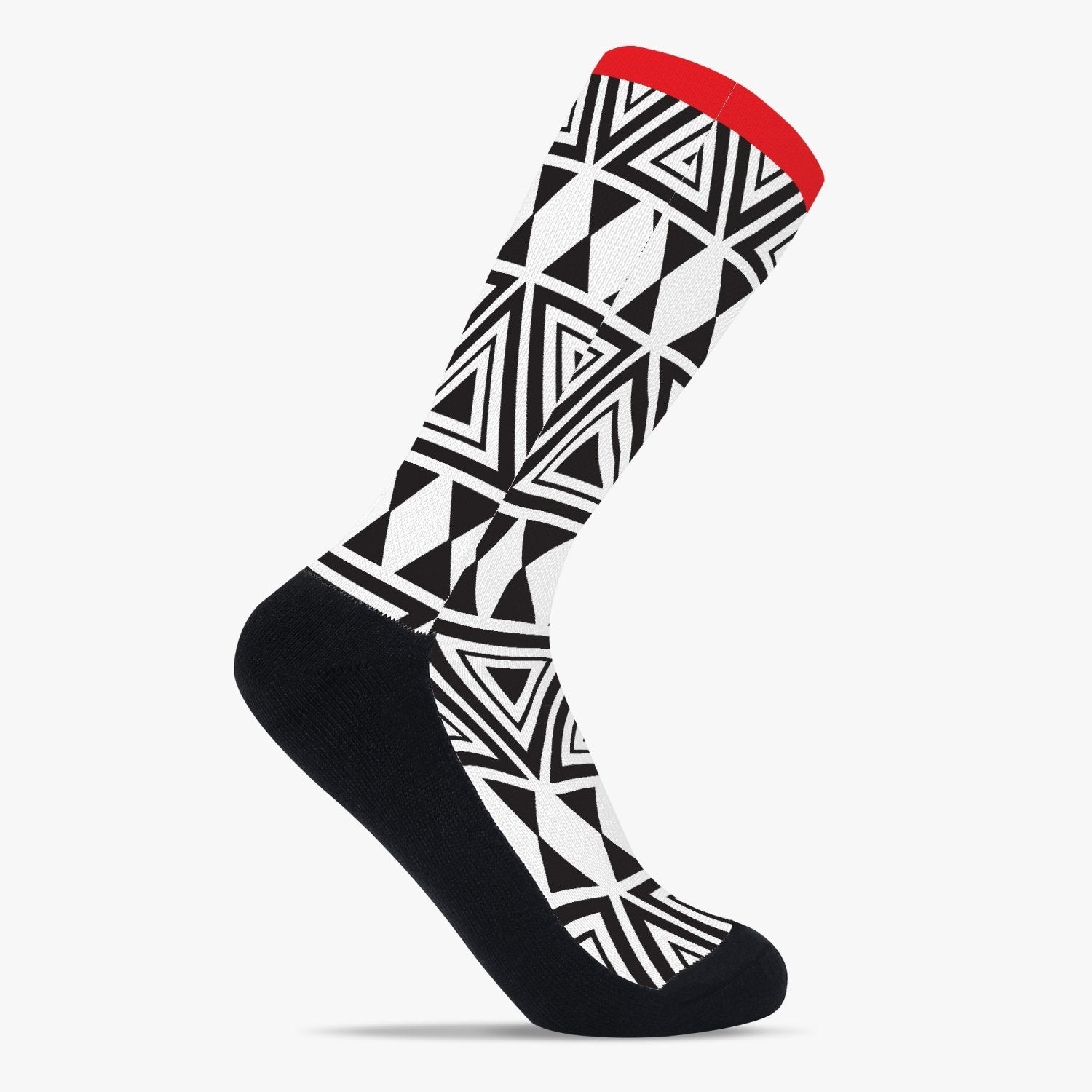 Afrocentric Geo Reinforced Sports Socks - Chocolate Ancestor