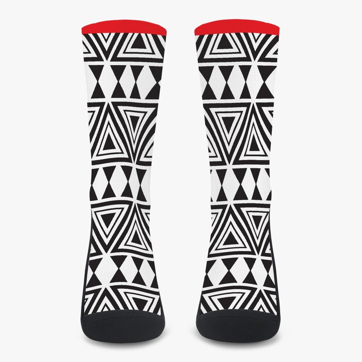 Afrocentric Geo Reinforced Sports Socks - Chocolate Ancestor