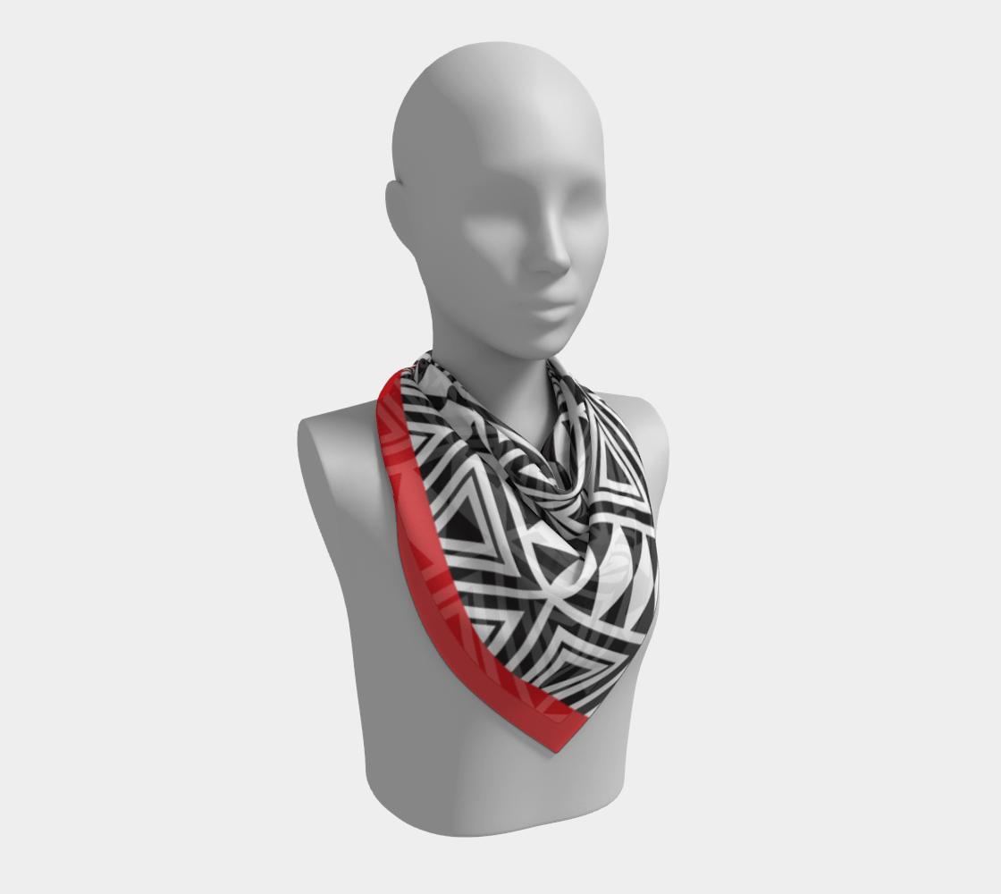 Afrocentric Geo Square Scarf - Chocolate Ancestor