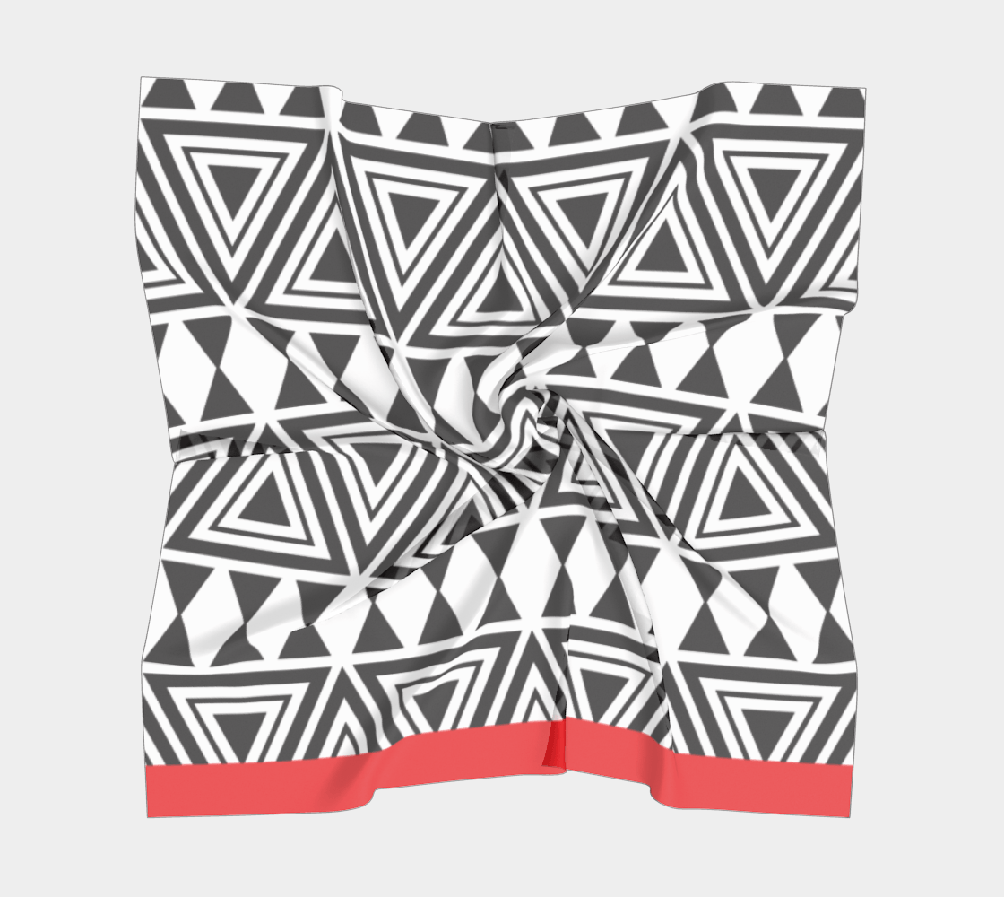 Afrocentric Geo Square Scarf - Chocolate Ancestor