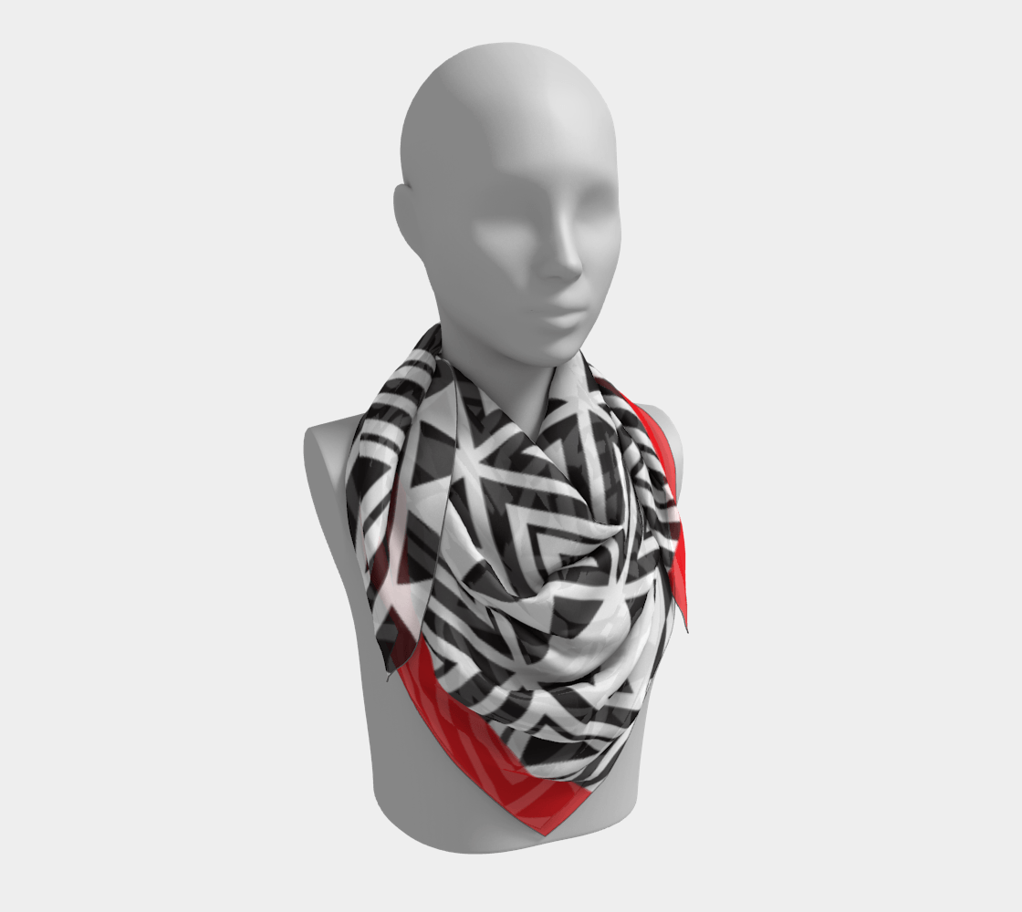 Afrocentric Geo Square Scarf - Chocolate Ancestor