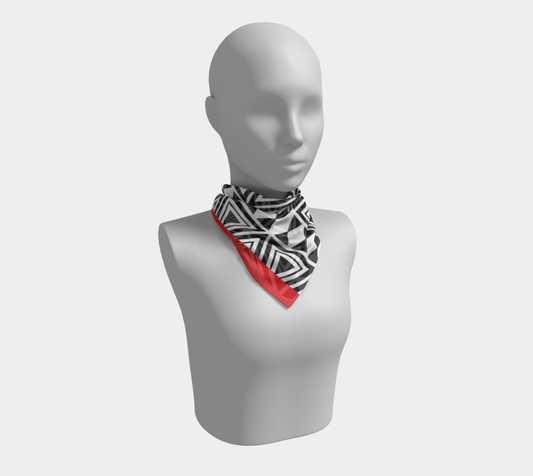 Afrocentric Geo Square Scarf - Chocolate Ancestor