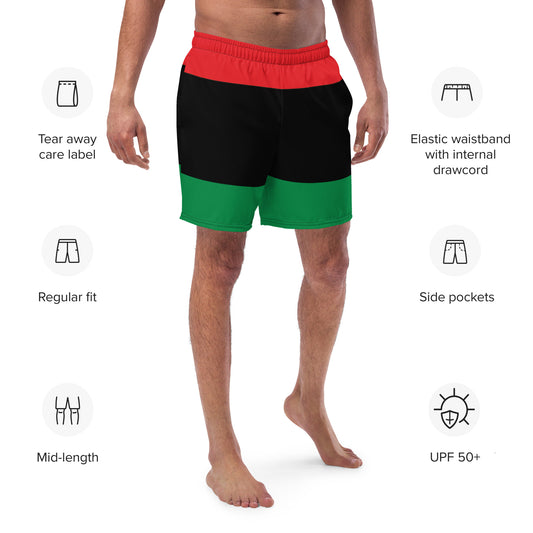 Pan African RBG Flag Men's swim trunks